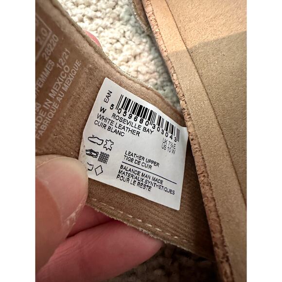 CLARKS | Roseville Bay White Leather Slide Sandals NWT | Size 10W - Picture 6 of 7